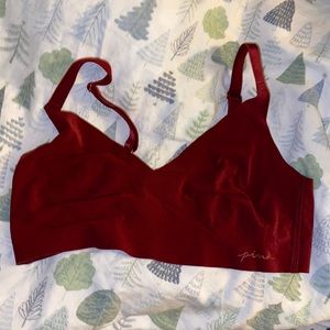 Victoria’s Secret pink maroon Bralette unlined bra size small